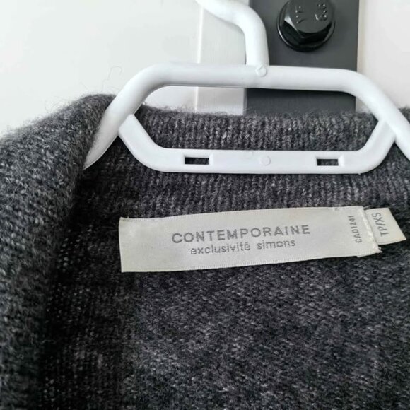 Long Wool Blend Cardigan 55% - Picture 1 of 4